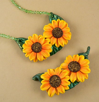 sunflower-brooch