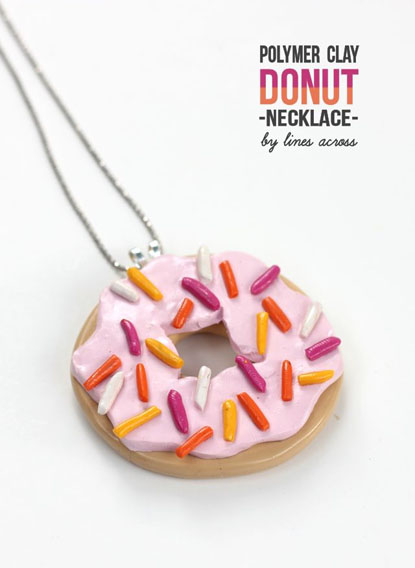 polymerclaydonutnecklace